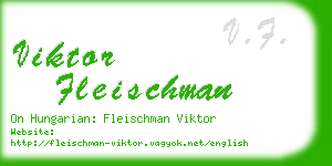 viktor fleischman business card